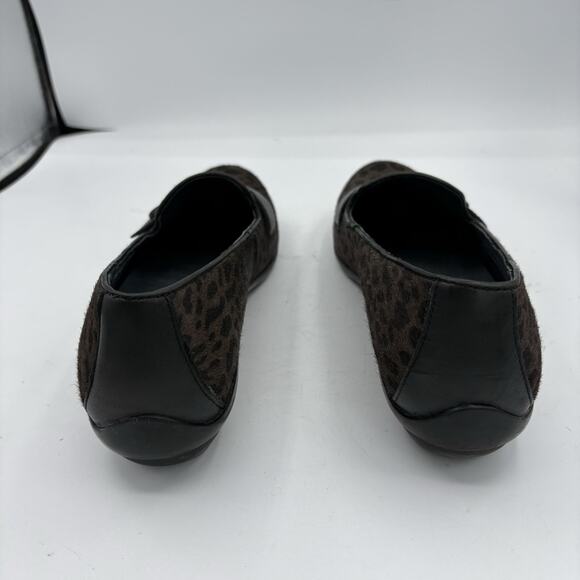 Dansko Loafer Flats Womens Size 9 EU 40 Olena Brown Cheetah Real Fur Leather - Picture 6 of 9